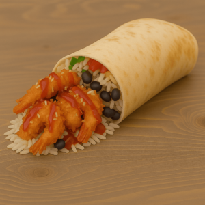 Coconut shrimp burrito (truck style) 3