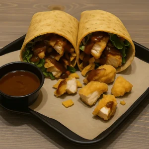 Crack bbq chicken wrap