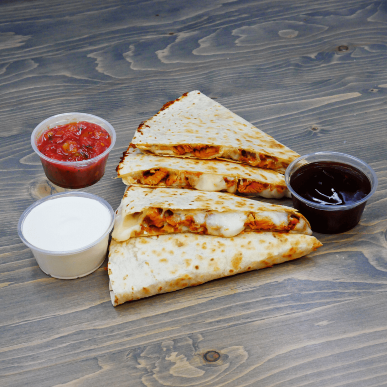 General tso's chicken quesadilla