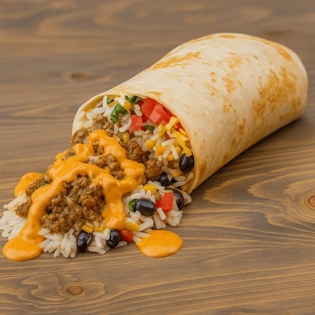 Southwest chipotle beef burrito (truck style)