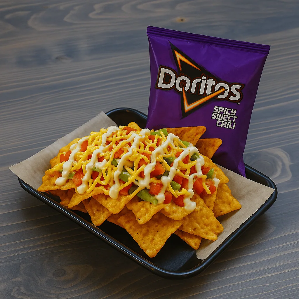 Spicy sweet chili doritos nachos