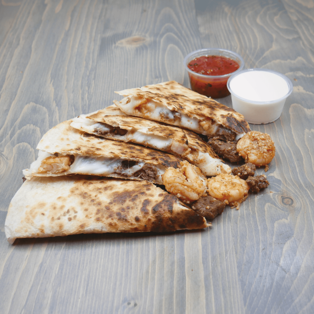 Surf n turf quesadilla