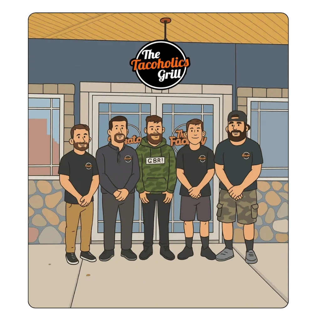 Tacoholics team cartoon