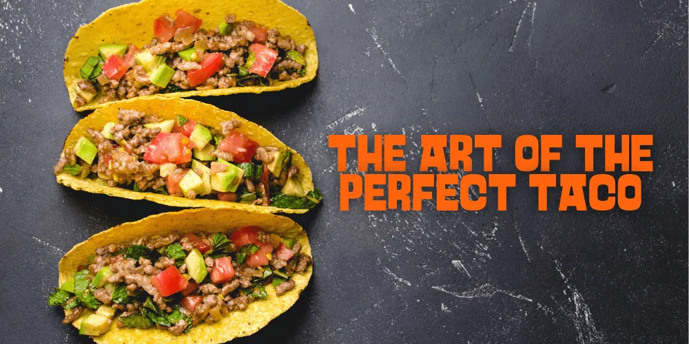 Gourmet tacos top view