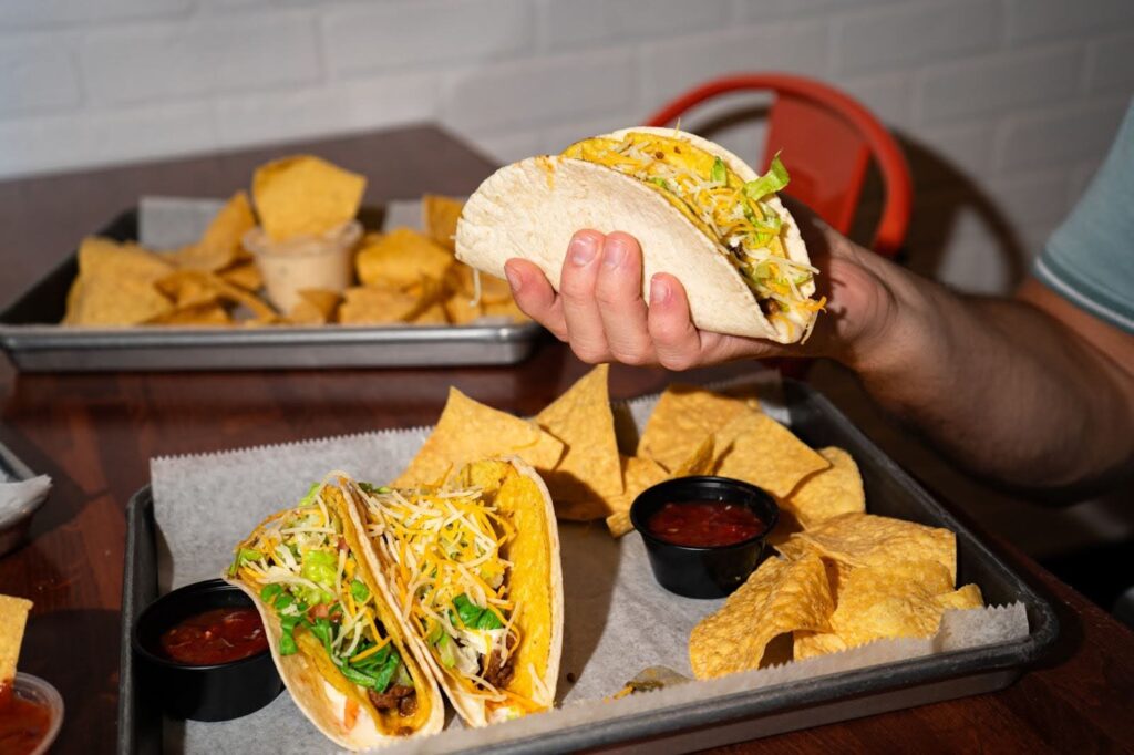 fresh ingredient tacos